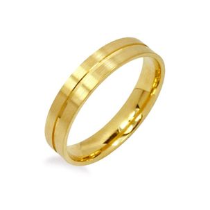 Aliança de Ouro 18k Reta e Anatômica  (4 mm)