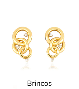 América Joias - Brincos de Ouro 18k